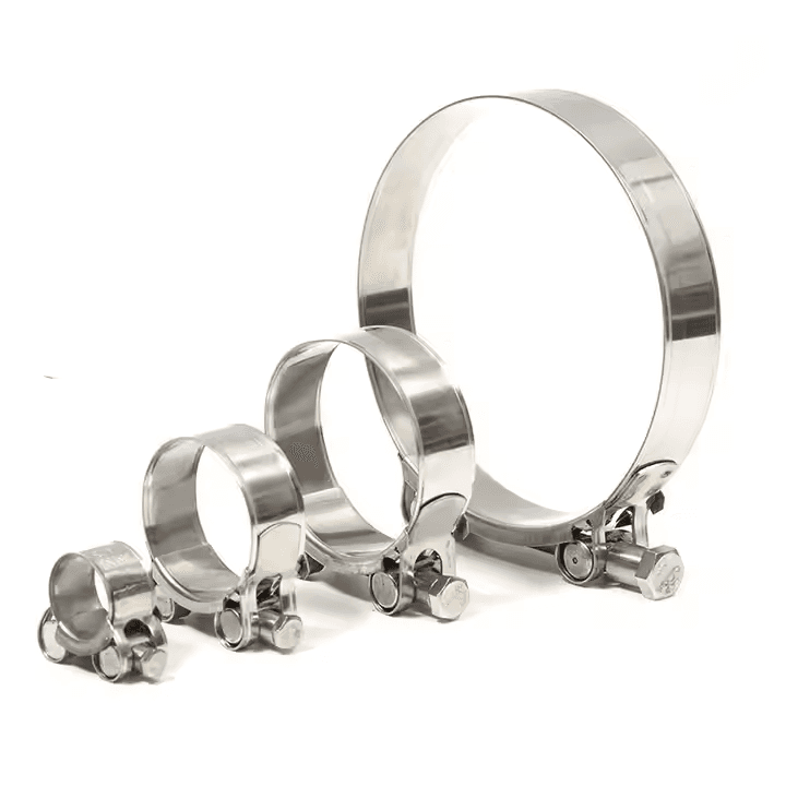 Adjustable 304 Stainless Steel Pipe Clamp Air Ducting Clamp Worm Drive Hose Clamps