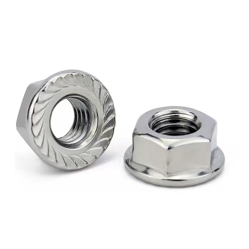 Hot Pin Hex Nut M3 M4 M5 M6 M8 M10 Flange Nut China Factories Wholesale High-quality Hexagon Flanged Nuts Of Different Sizes