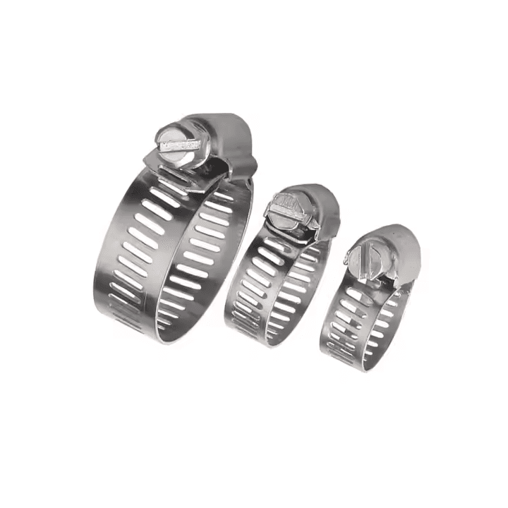 Adjustable 304 Stainless Steel Pipe Clamp Air Ducting Clamp Worm Drive Hose Clamps