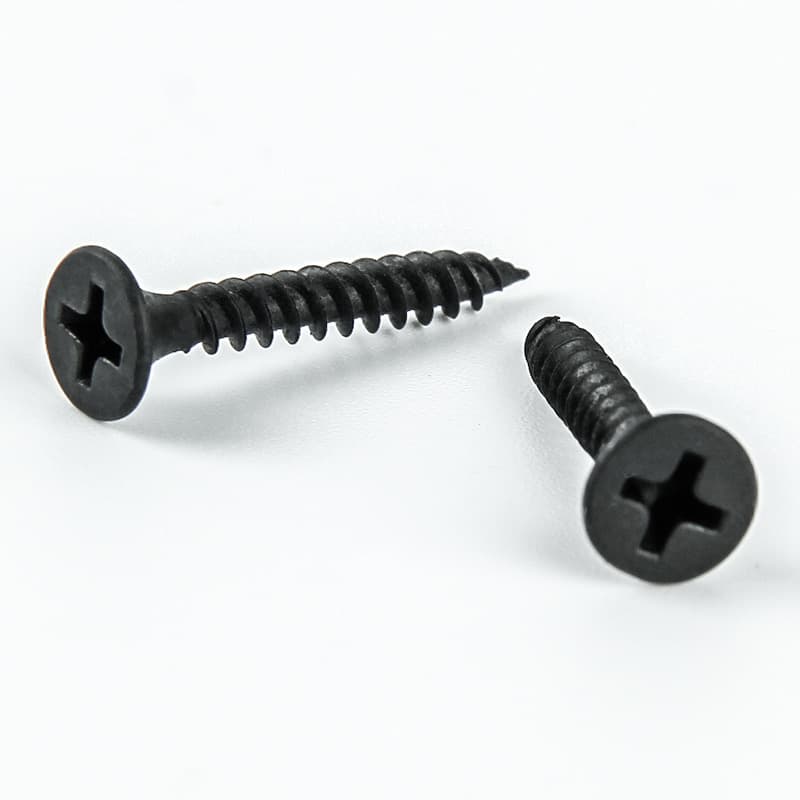 High Quality Black Fine Thread Drywall Screw Manufacturer Supply Bugle Head Black Gypsum Board Screw Drywall Screw