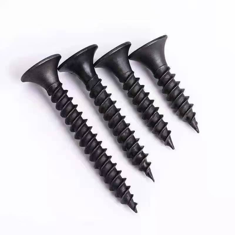High Quality Black Fine Thread Drywall Screw Manufacturer Supply Bugle Head Black Gypsum Board Screw Drywall Screw