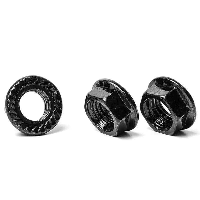 Hot Pin Hex Nut M3 M4 M5 M6 M8 M10 Flange Nut China Factories Wholesale High-quality Hexagon Flanged Nuts Of Different Sizes