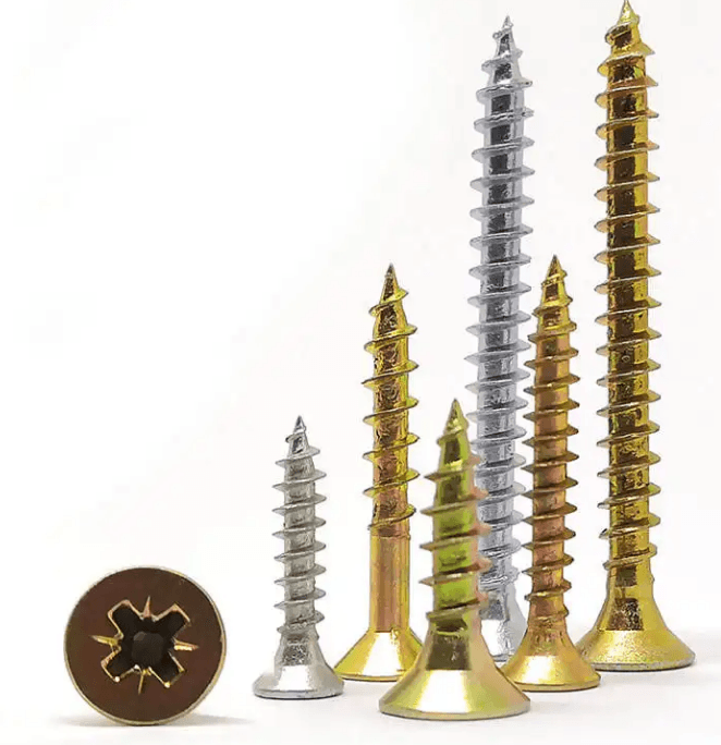 Multi-Purpose Chipboard Screw (Countersunk Head) | Yellow/White Zinc Plated Carbon Steel