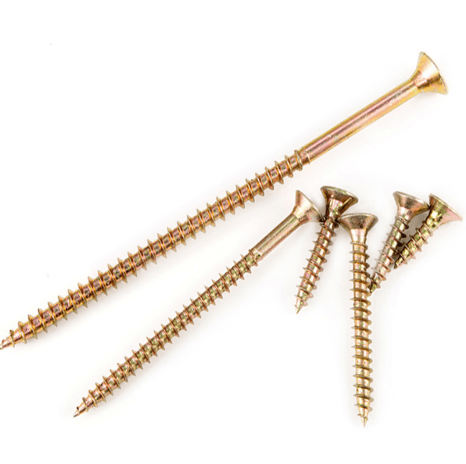 Multi-Purpose Chipboard Screw (Countersunk Head) | Yellow/White Zinc Plated Carbon Steel