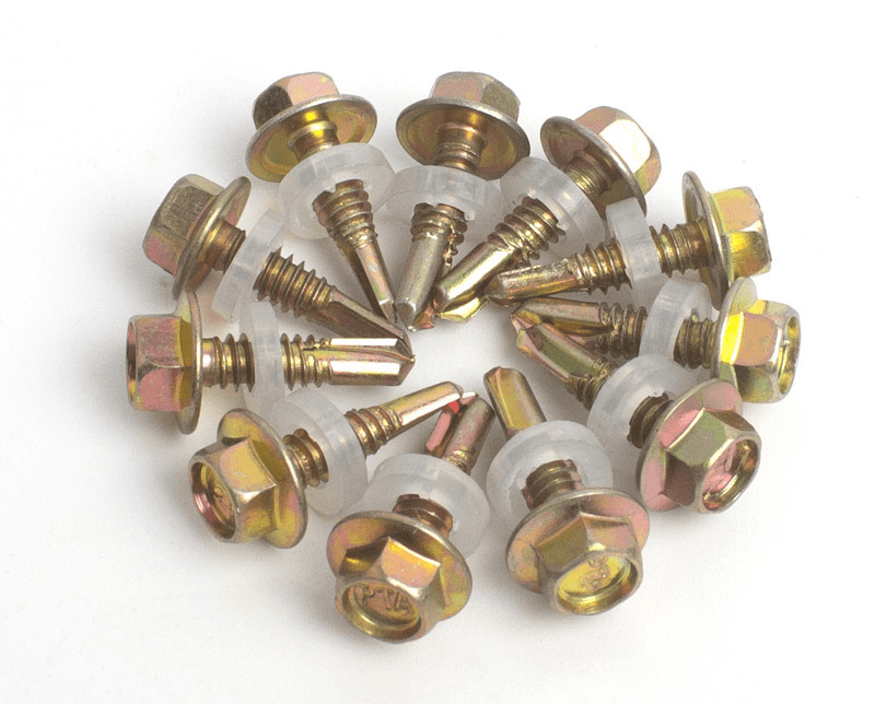 黄亜鉛めっき六角頭タッピングスクリューSds Tornillo、ゴムガスケット付き