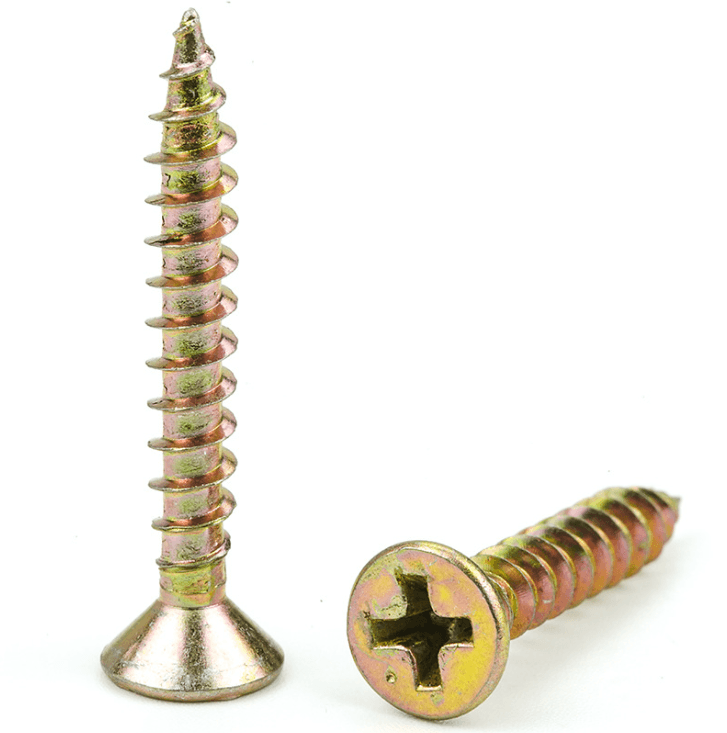 Multi-Purpose Chipboard Screw (Countersunk Head) | Yellow/White Zinc Plated Carbon Steel