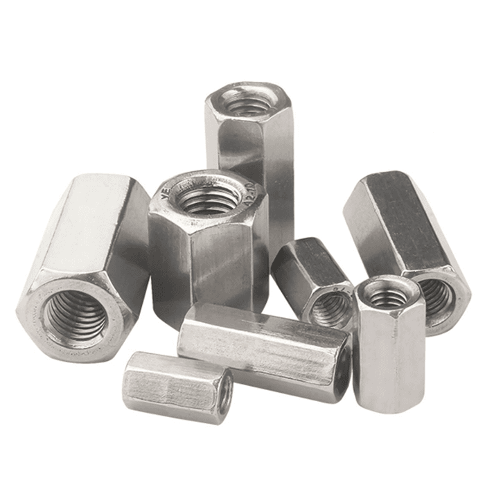 六角ジョイントナットM 6-M 24を長くする｜亜鉛めっきロッドジョイント-高締着