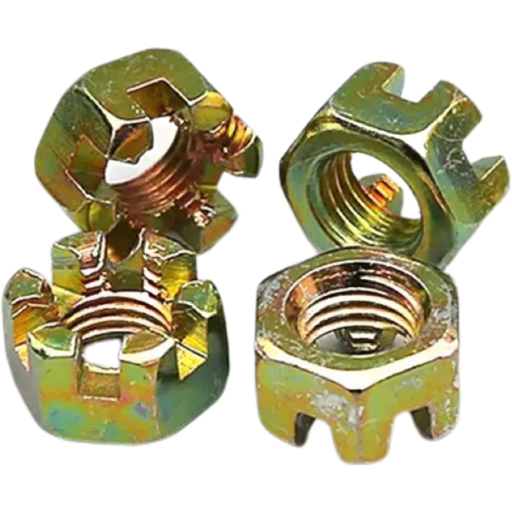 ホット六角フランジ溝付き炭素鋼キャッスルナット-高締付部品