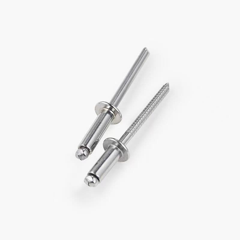 In stainless steel rivets