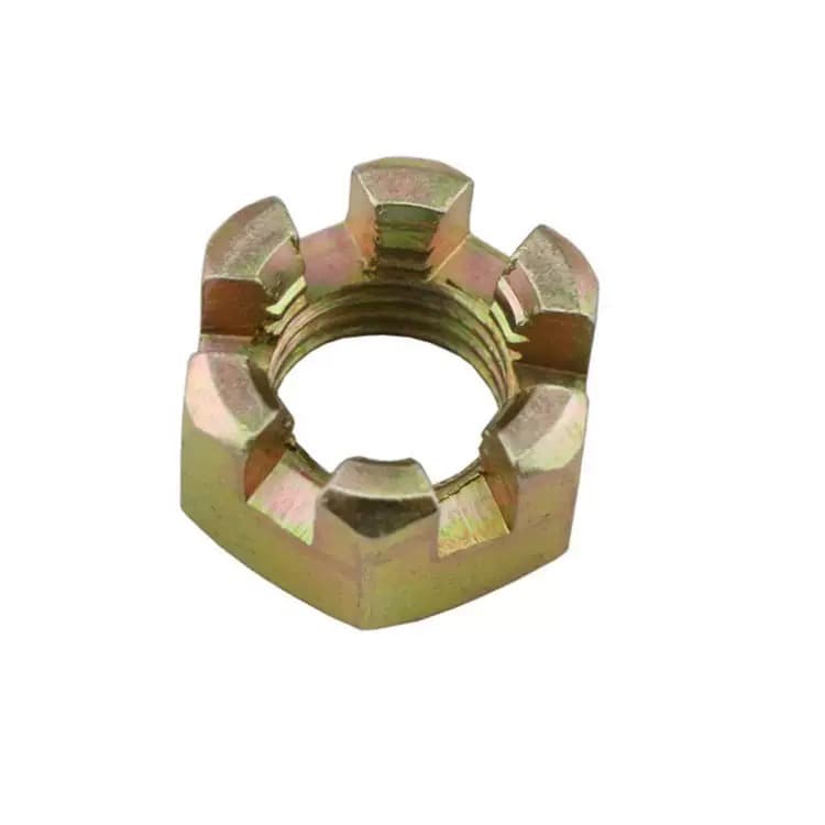 ホット六角フランジ溝付き炭素鋼キャッスルナット-高締付部品