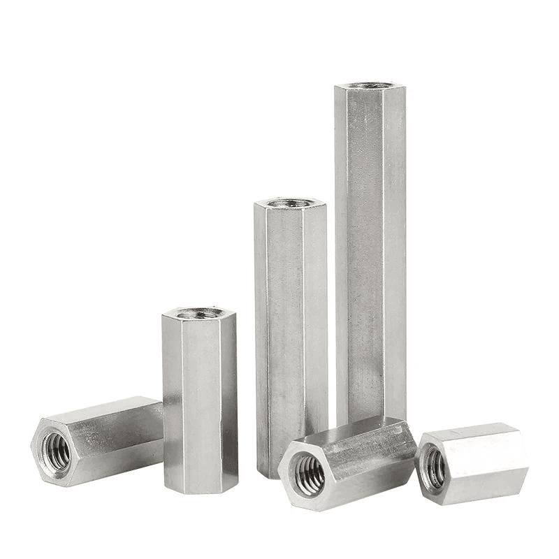 六角ジョイントナットM 6-M 24を長くする｜亜鉛めっきロッドジョイント-高締着