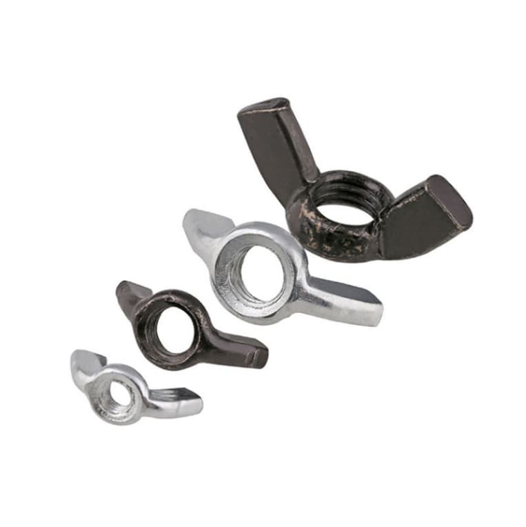 Wholesale Carbon Steel Black Oxide White Zinc Plated Edged Square Wing Nut DIN315