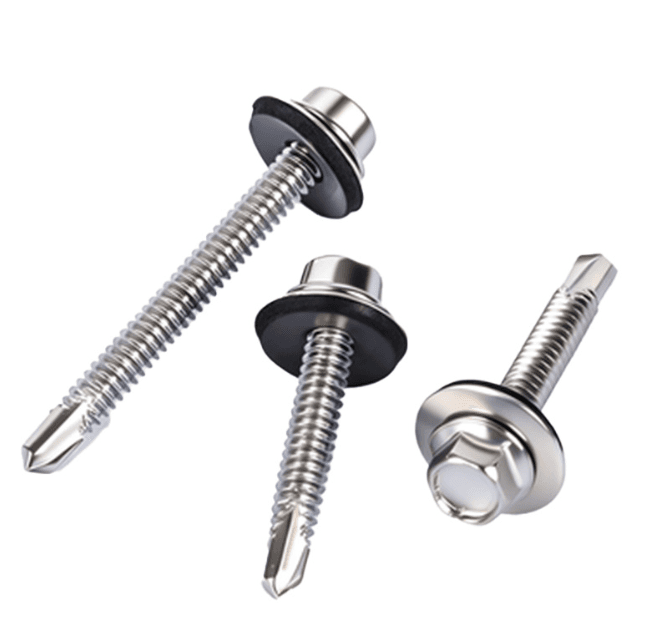 مسامير الحفر الذاتي الهيكس فلانج مع غسالة EPDM  Roofing Tek - HighFasteners