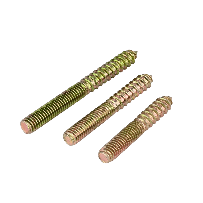 M5 M10 Double-Ended Thread Self-Tapping Screws with Zinc Finish Bolts for Furniture Sofa Staircase