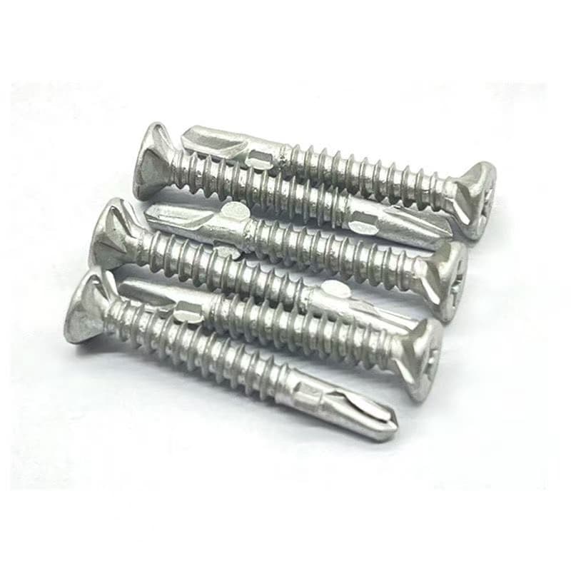 Белый синий цинкованный CSK самобурящий винт неприкользящая плоская голова с ребрами и крыльями винтами Категория продукта