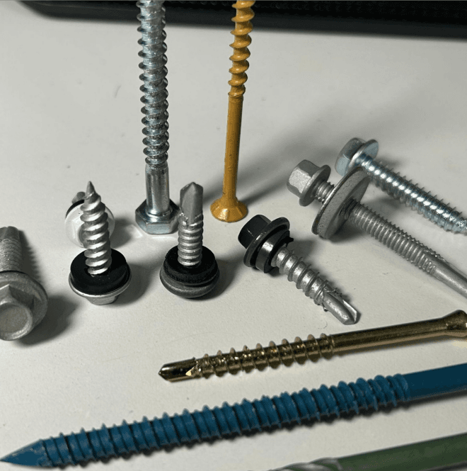 EPDMワッシャ付き六角フランジ自動ドリルねじ｜屋根タイク-高締着