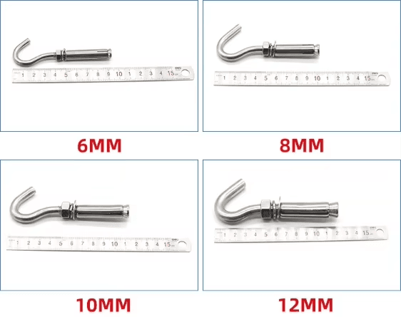 Wholesale Carbon Steel/304 Stainless Steel Hook Expansion Anchor Wholesale Carbon Steel/304 Stainless Steel Hook Expansion Anchor