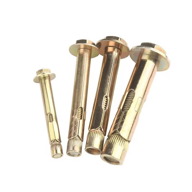 工厂直销五金件:黄镀锌套筒锚栓 工厂直销五金件:黄镀锌套筒锚栓