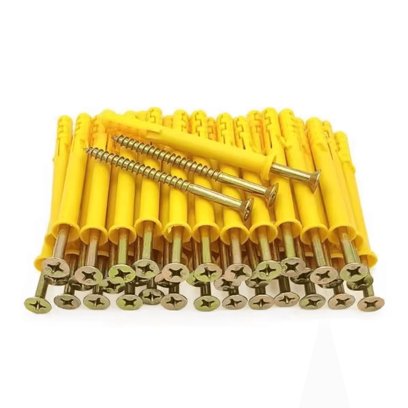 M8尼龙PE塑料膨胀塞和镀锌钢螺栓 M8尼龙PE塑料膨胀塞和镀锌钢螺栓