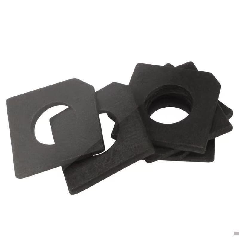 Channel steel square beveled washer (prevents bolt bending in channel steel connections) Channel steel square beveled washer (prevents bolt bending in channel steel connections)
