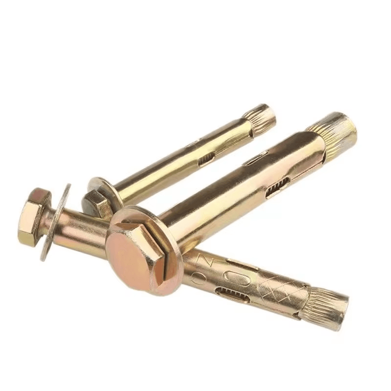 工厂直销五金件:黄镀锌套筒锚栓 工厂直销五金件:黄镀锌套筒锚栓