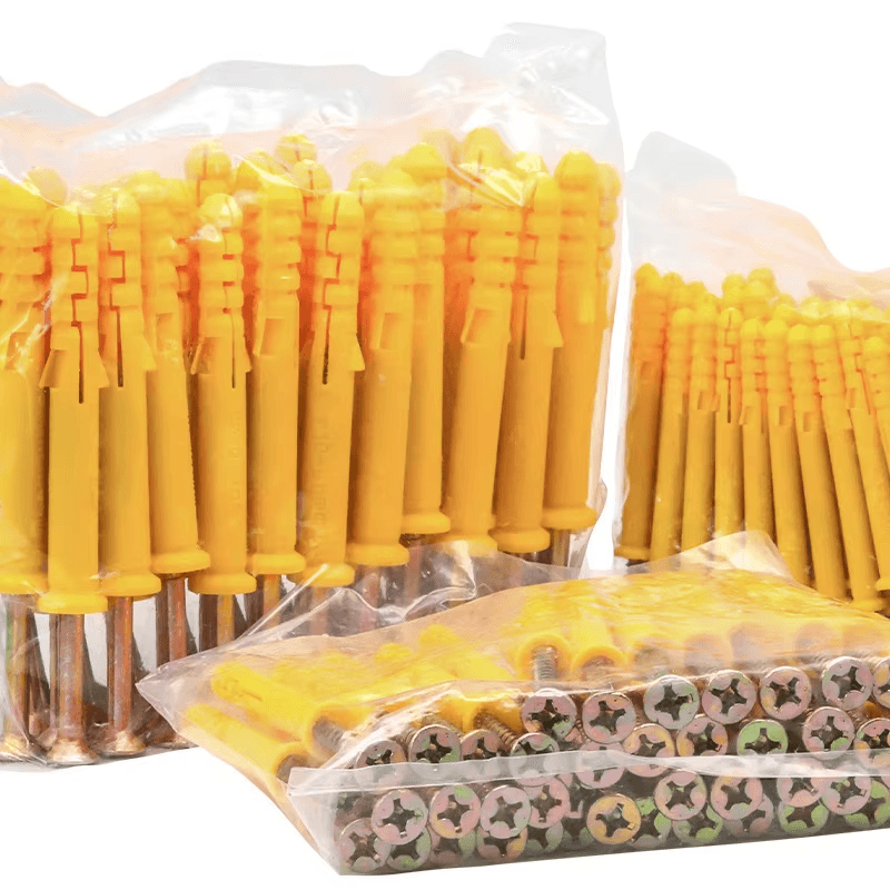 M8尼龙PE塑料膨胀塞和镀锌钢螺栓 M8尼龙PE塑料膨胀塞和镀锌钢螺栓