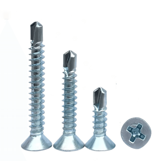 Galvanized Self-Drilling Screws | Flat Countersunk Phillips - HighFasteners