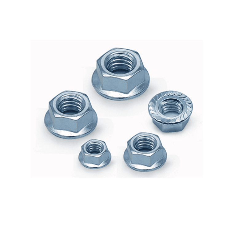 Flange Hex Nuts M4-M12 | Galvanized Serrated Lock Nuts - HighFasteners Flange Hex Nuts M4-M12 | Galvanized Serrated Lock Nuts - HighFasteners