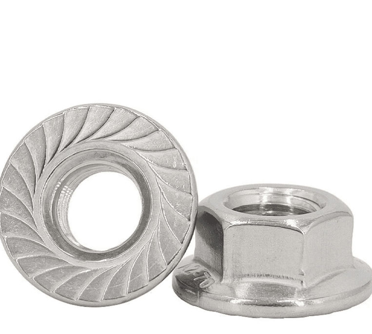 Flange Hex Nuts M4-M12 | Galvanized Serrated Lock Nuts - HighFasteners Flange Hex Nuts M4-M12 | Galvanized Serrated Lock Nuts - HighFasteners