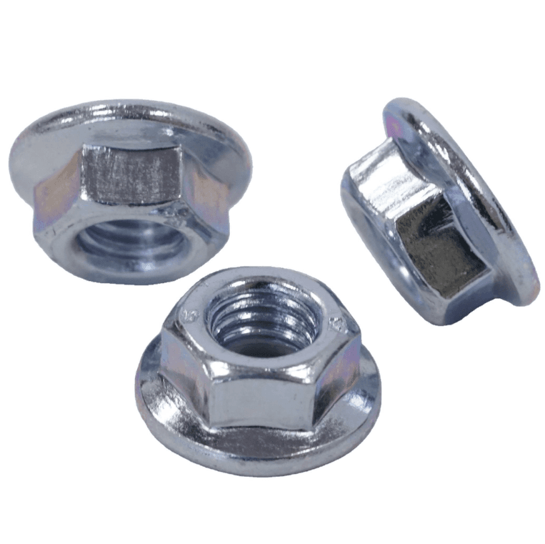 Flange Hex Nuts M4-M12 | Galvanized Serrated Lock Nuts - HighFasteners Flange Hex Nuts M4-M12 | Galvanized Serrated Lock Nuts - HighFasteners