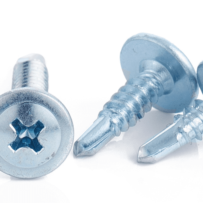 Truss Head Self-Drilling Screws | Blue Zinc Phillips with Washer - HighFasteners Truss Head Self-Drilling Screws | Blue Zinc Phillips with Washer - HighFasteners