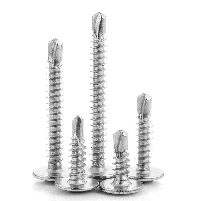 Truss Head Self-Drilling Screws | Blue Zinc Phillips with Washer - HighFasteners Truss Head Self-Drilling Screws | Blue Zinc Phillips with Washer - HighFasteners