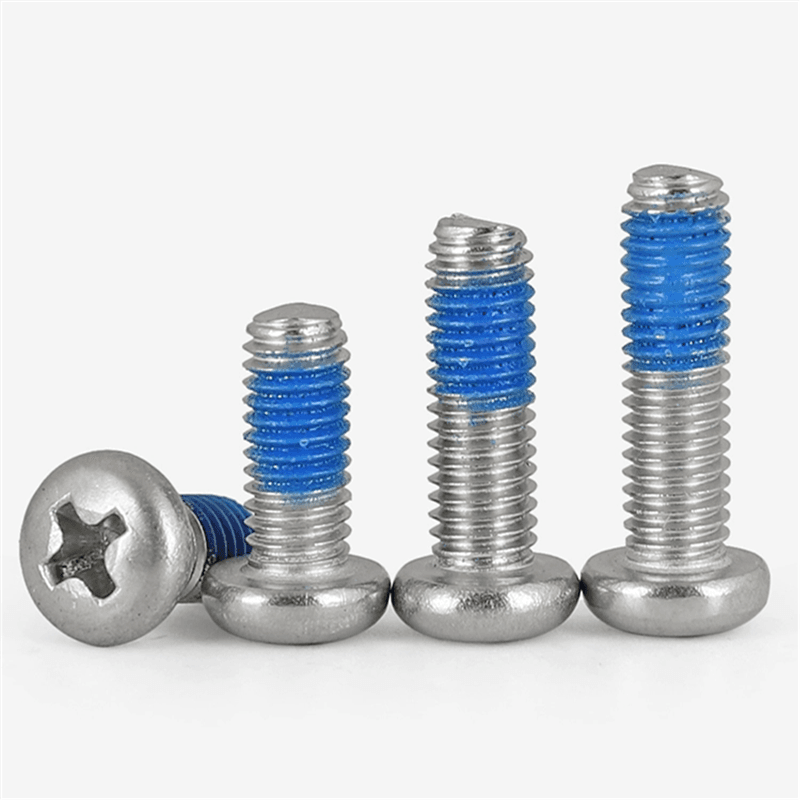 M4×10mm Phillips Pan Head Nylon Patch Anti-Loose Screws M4×10mm Phillips Pan Head Nylon Patch Anti-Loose Screws