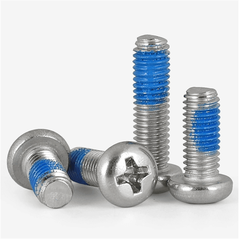 M4×10mm Phillips Pan Head Nylon Patch Anti-Loose Screws M4×10mm Phillips Pan Head Nylon Patch Anti-Loose Screws