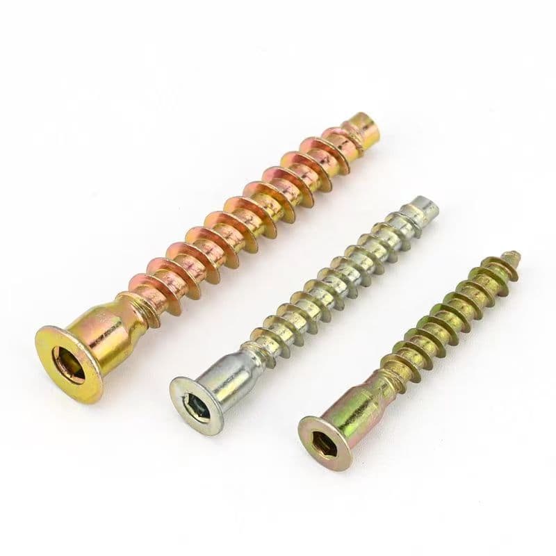 Euro Screw Blue White Zinc Self-Tapping Carbon Steel Hex Socket Wood Furniture Screws Euro Screw Blue White Zinc Self-Tapping Carbon Steel Hex Socket Wood Furniture Screws