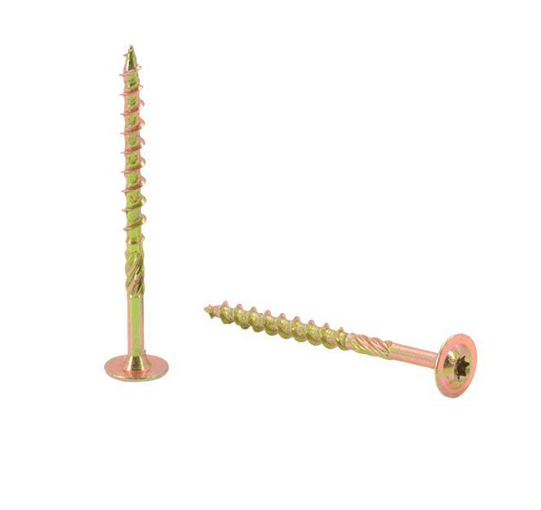 High Quality Yellow Zinc Plated Countersunk Double Flat Head Tapping Screw Chipboard Wood Screws for Woodwork