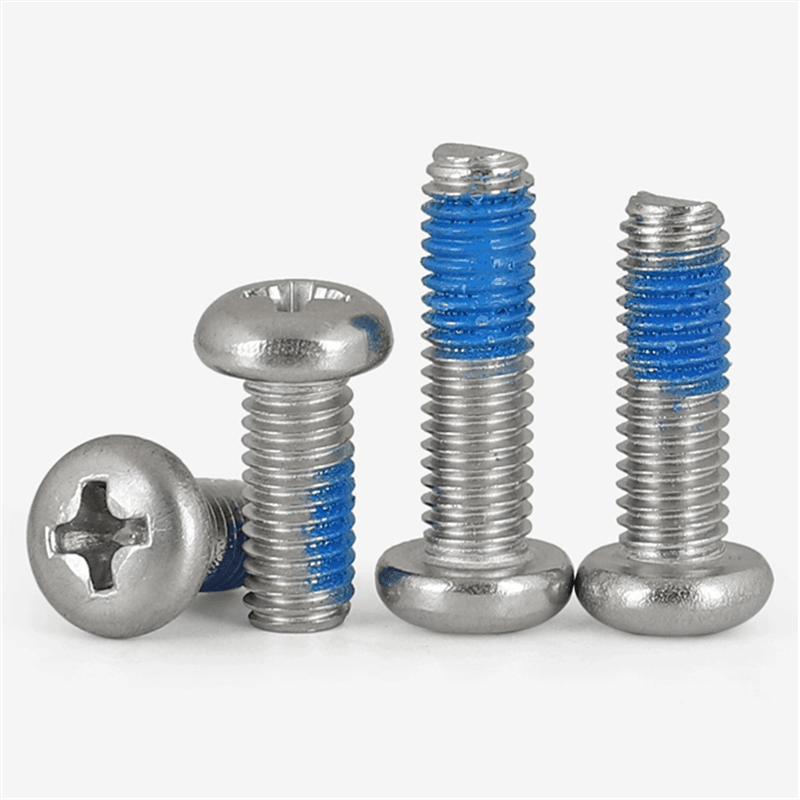 M4×10mm Phillips Pan Head Nylon Patch Anti-Loose Screws M4×10mm Phillips Pan Head Nylon Patch Anti-Loose Screws