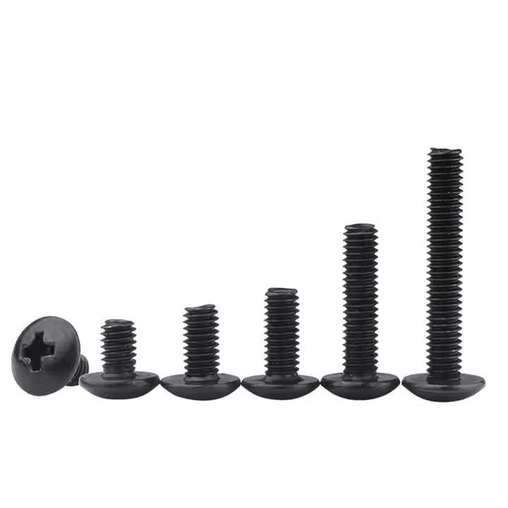 Black Oxide Phillips Truss Head Machine Screws M4-M8 Black Oxide Phillips Truss Head Machine Screws M4-M8